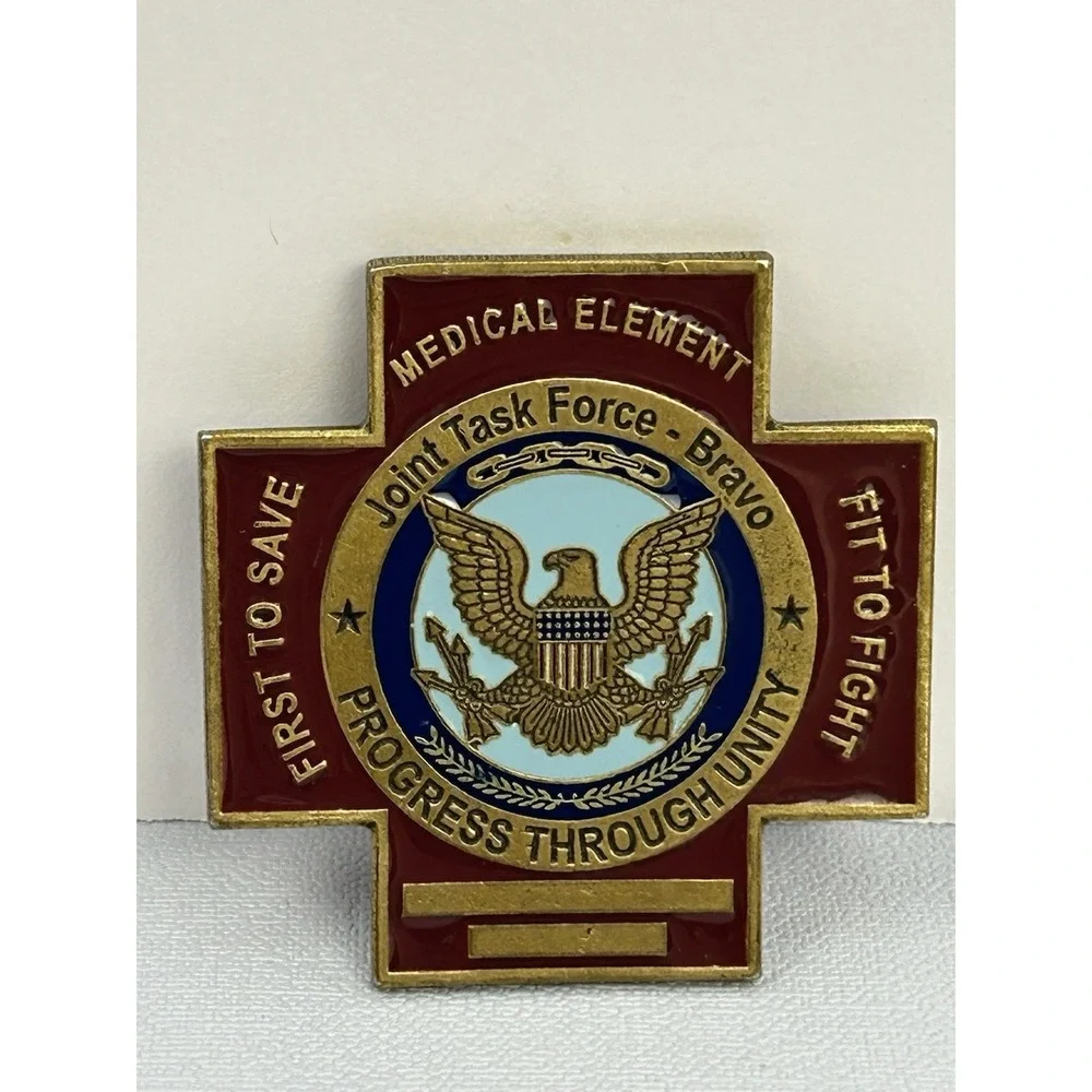 Military Medical Element Joint Task Force Bravo Challenge Coin Cross EMT